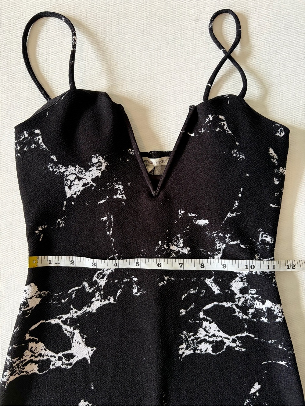Charlotte Russe Black and White Marble Print Cami Top - Picture 4 of 6